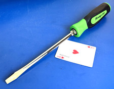 Snap-on Usa 38 Flat Tip Instinct Green Soft Grip 14 Screwdriver Sgd8bg New