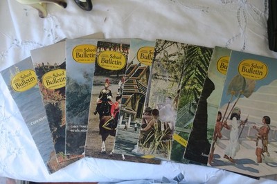 Lot 9 National Geographic School Bulletin 1967-68 Africa Amazon Egypt India