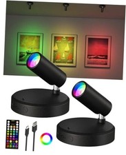RGB Spotlights Indoor with Remote, 5500mAh Rechargeable Picture Lights, DIY