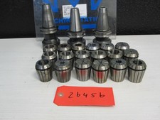 Lot of 3 CAT40 Tool Holders ER40 Collet Chucks with 15x ER40 Collets SYIC