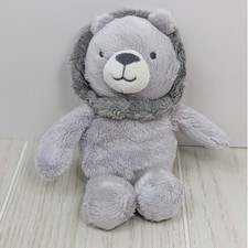 Carters Just One You Gray Lion Plush Rattle Baby Soft Toy