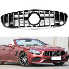 Sport Kühlergrill Gitter Für Mercedes Benz R231 SL-Klasse 2017+ Silber