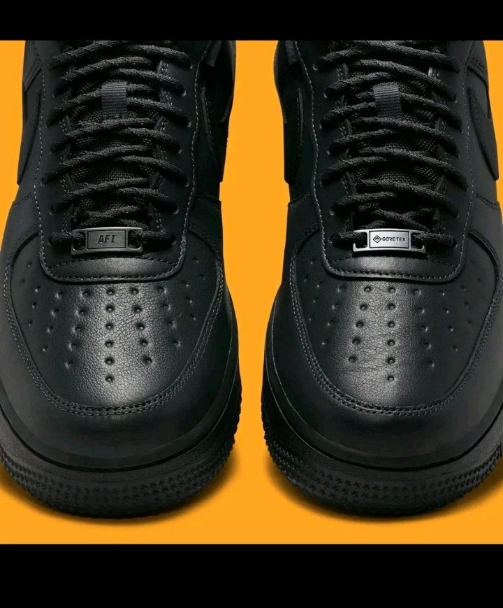 Nike Air Force 1 GTX Gore-Tex Vibram Black Off Noir Yellow HV5953