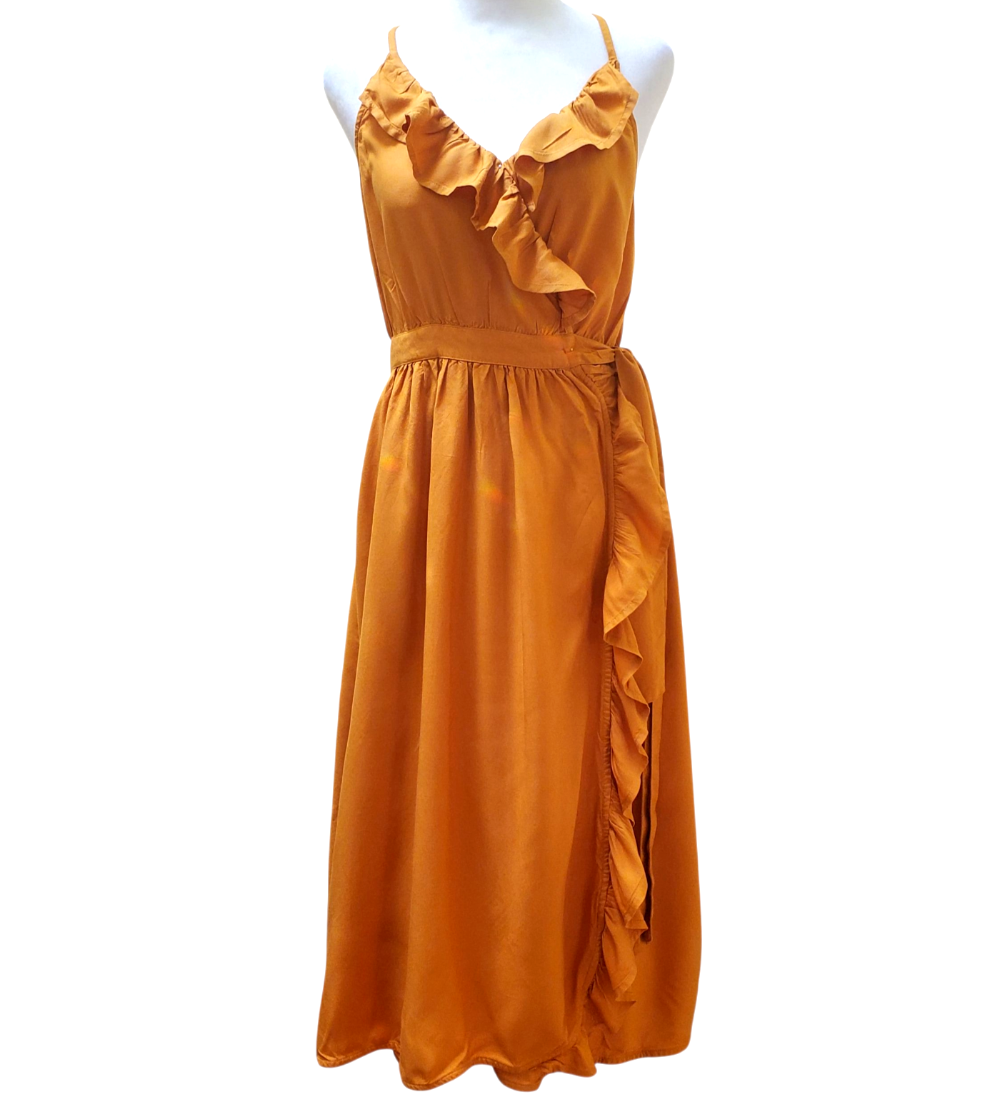 VINTAGE ROXY Women's Wrap Dress 10 Boardwalk Bohemian Smart-Casual Y2K Gown