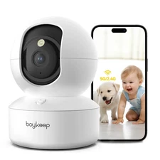 Indoor Camera - 2K Pet Camera, 5G/2.4GHz WiFi Cam for Baby Monitor with Phone...
