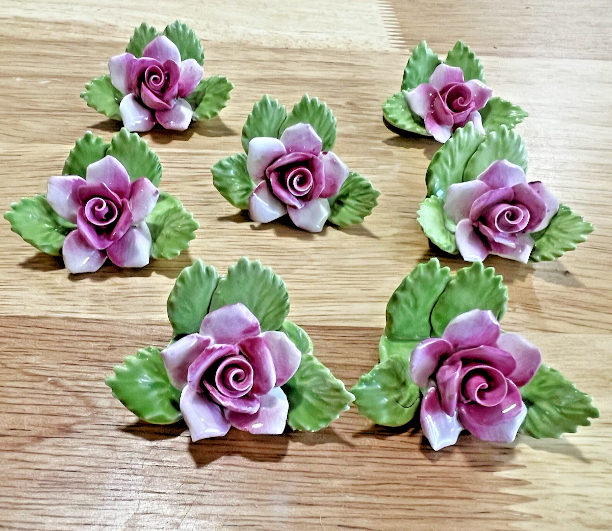 Vtg Royal Adderley Bone China Figural Floral Flower Place Card
