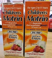 Children's Mortin Oral Suspension Fever Treatment - 120ml Damaged Box Exp. 10/27