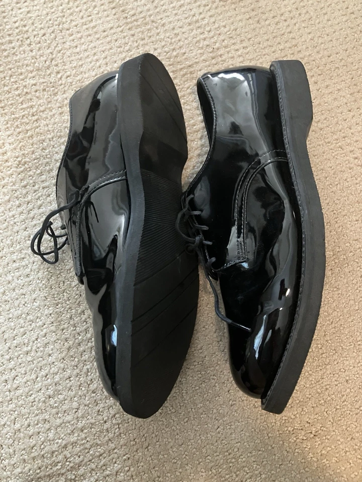 Лакированная кожа размер 11 1/2 черные туфли сделано в США - Изображение 4 из 4