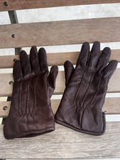 Genuine Leather Gloves with Primaloft Lining - Women's Size L - Dark Brown