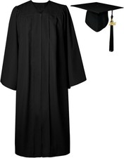 Matte Graduation Cap and Gown Class of 2026 Set Bulk with Tassel