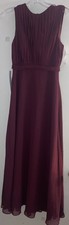 Azazie Junior Bridesmaid Dress Style Ruby Color Cabernet Size J10