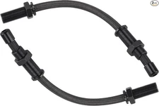 12" Stainless Steel Door Loom, 1 Pair Door Wire Loom Protector, Compatible black