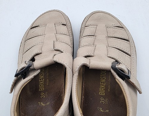 Footprints By Birkenstock Sz 39 Made In Germany Tan Leather Fisherman Sandals - Picture 2 of 6