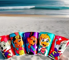 Chuck E Cheese Limited Collectors Official Party Celebrate Party Cup Set Of (5) 