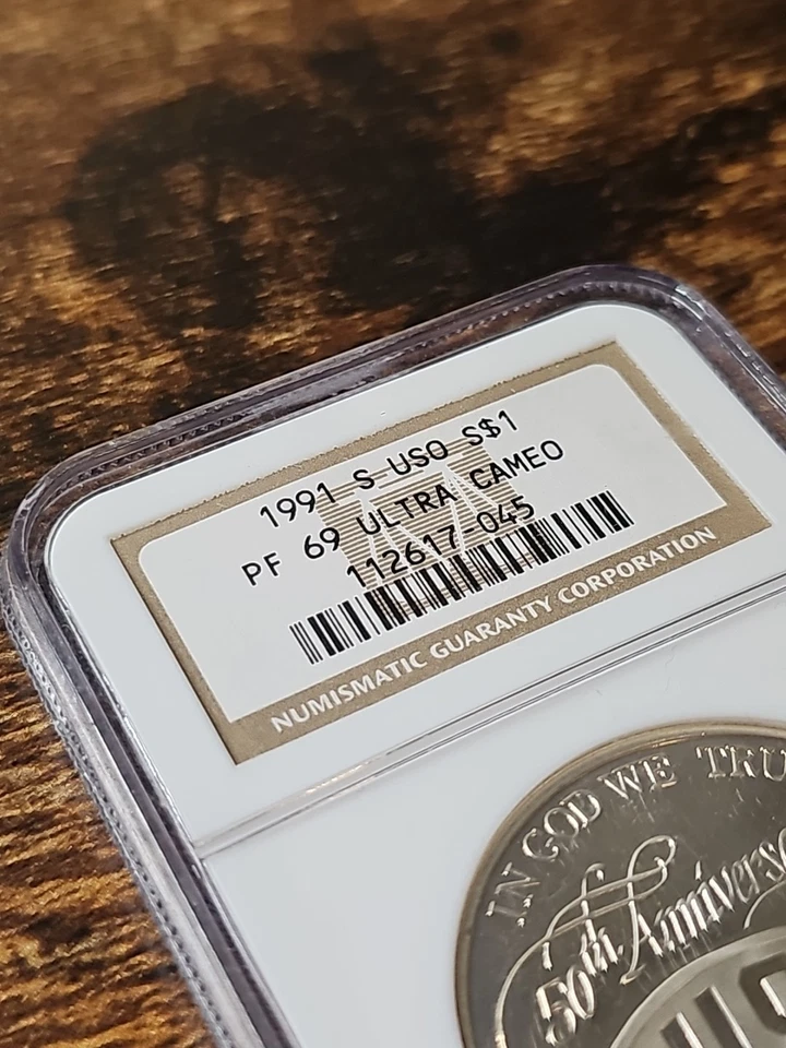 1991-S $1 Silver NGC PF69 Ultra Cameo USO Dollar 90% Coin 112617-045 - Image 4 of 4