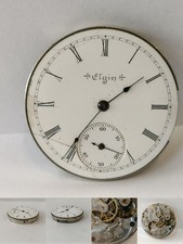 POCKET WATCH MOVEMENT NOT WORKING REPAIR SPARE FOR PARTS ELGIN WINDING USA