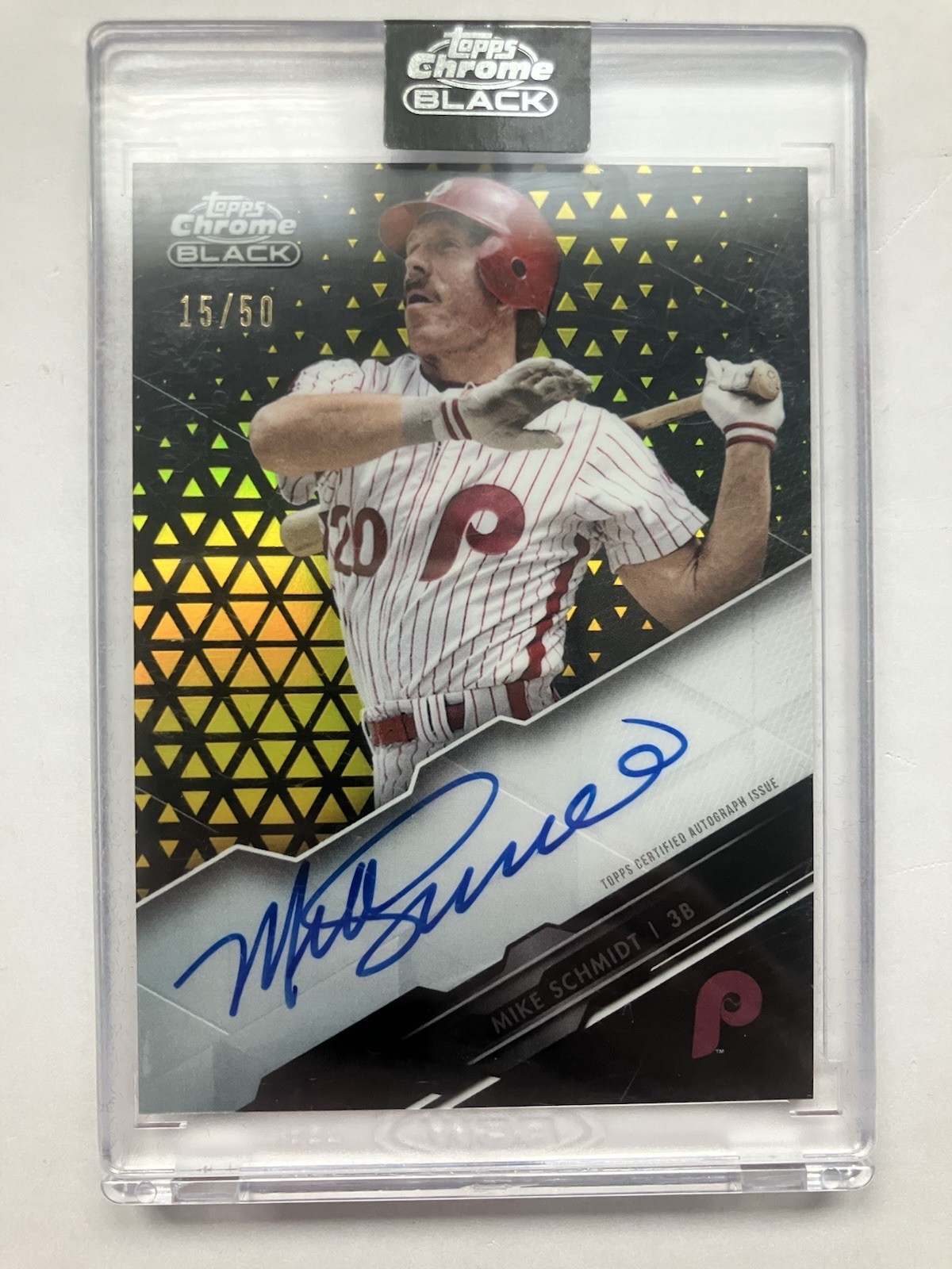 2020 Topps Chrome Black - Auto Mike Schmidt #CBA-MS Gold Refractor /50 Sealed