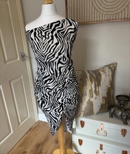 AX Paris Animal Print Dress Bodycon Wrap Size 6