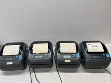 Four Zebra Printers Model GX 420D With Adaptor Only ZB-05