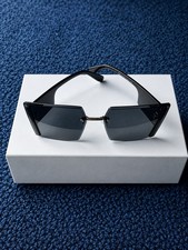 CHANEL Women s designer Geometric Sunglasses Black Frame Tinted
