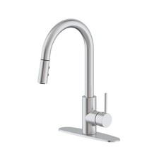 KD08B-20 Dual Spray Push Button Mode Kitchen Faucet with Pull Down Sprayer He...