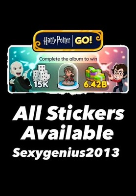 Monopoly Go Aufkleber, Harry Potter, 1   - 6 ALLE verfügbar mit superschnellem Versand