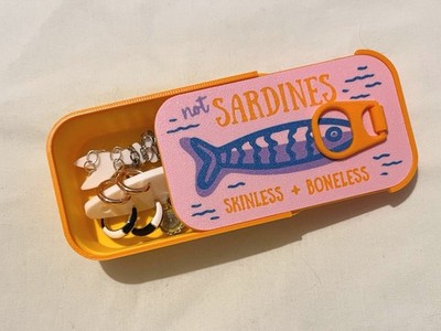 Sardines Jewellery Box Travel Case for Women Jewelry Organizer Portable Storage