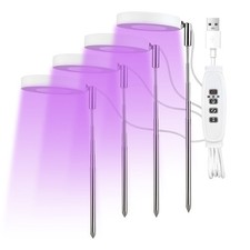 LED Grow Lights for Indoor Plants Full Spectrum Growing Lamp 4-Head Timer AOO