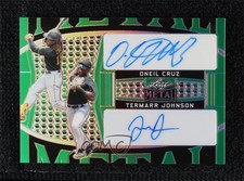 2022 Leaf Metal Dual Green Prismatic 2/4 Oneil Cruz Termarr Johnson Auto 1t5