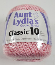 Aunt Lydia's Classic Crochet Thread Size 10 Cotton Orchard Pink New Sealed