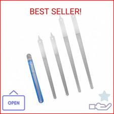 6 Pcs Diamond Deb Nail File Stainless Steel Buffers, Metal Nail File with Sharp