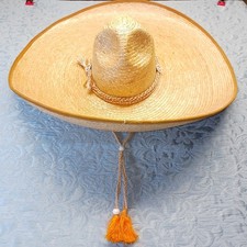 Vtg FidePal 24" Sombrero Hat Mexican Vaquero Made In Sahuayo Mexico Size 7 1/4