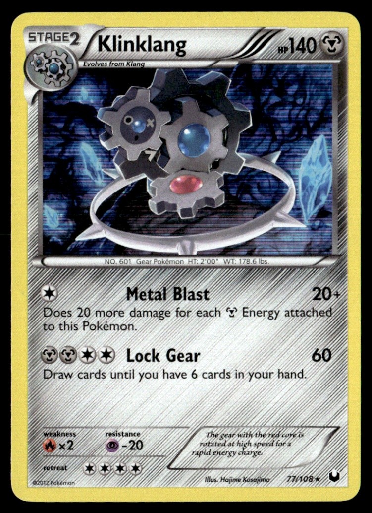 Klinklang Holo Rare Holo Dark Explorers 77/108 NM Pokémon TCG
