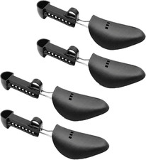 2 Pairs Adjustable Women Shoe Trees, Black Plastic Shoes Stretcher Shaper