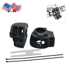 Handlebar Hand Control Switch Housing Cover Black kit For Harley Touring 96-2013