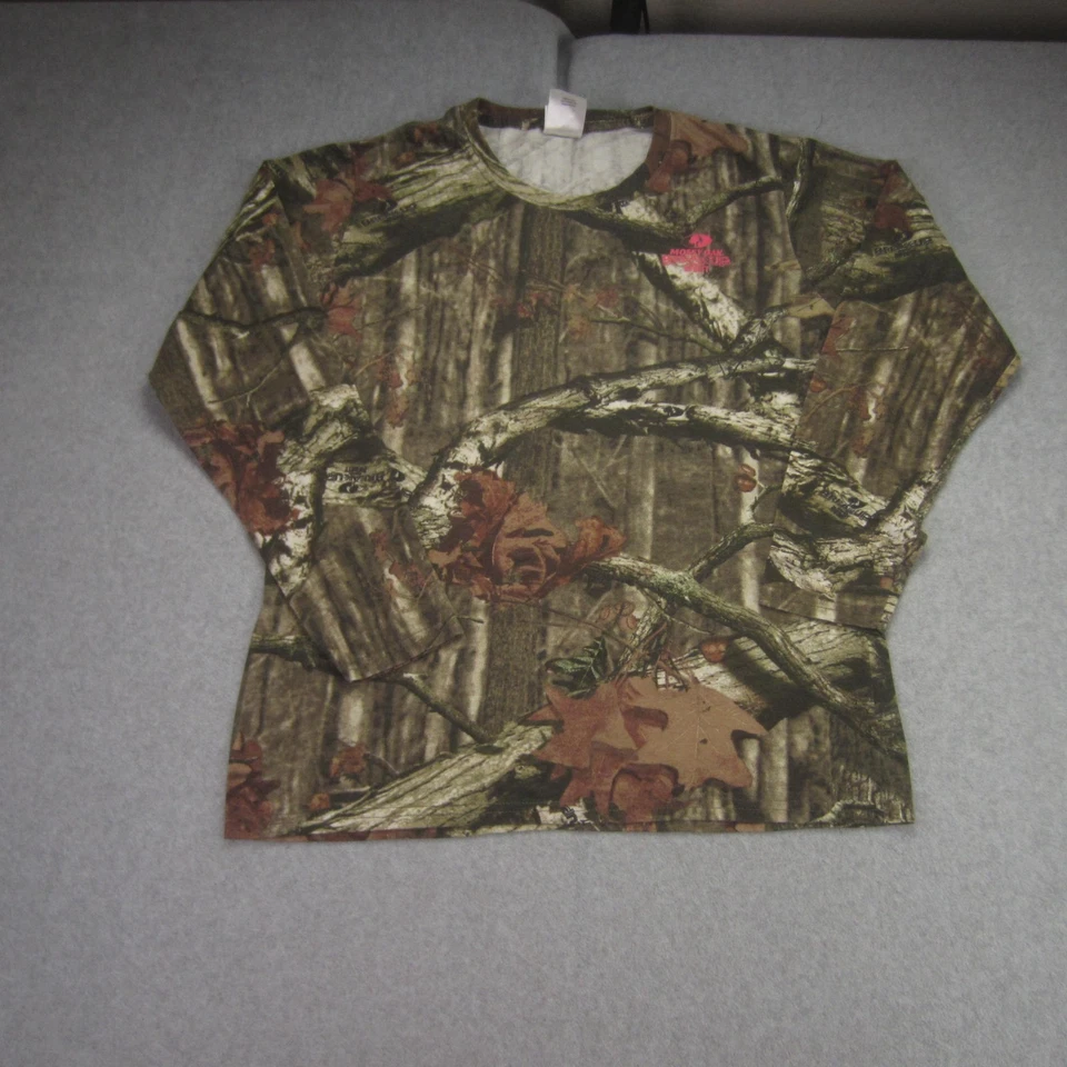 Lote de 2 camisas Mossy Oak para mujer grandes camufladas manga larga/corta Break Up Infinity Foto 2 de 4