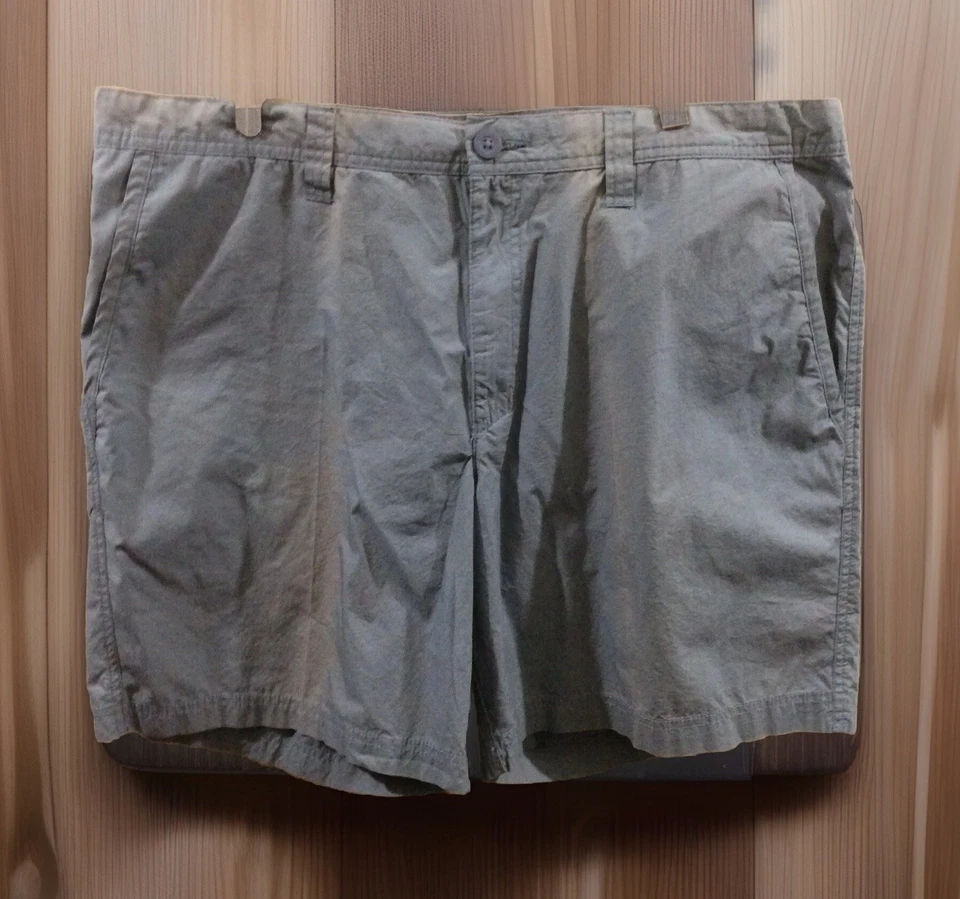 Columbia Flat Front Slate Blue 40W Cotton Shorts Good Utility Shorts FLAWS - Image 2 of 4