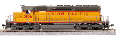 BROADWAY LIMITED 7648 HO EMD SD40 UP 3106 YELLOW & GRAY, PARAGON4 SOUND/DC/DCC