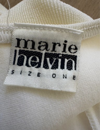 Body vintage anni 90 Marie Helvin in crema con schienale basso taglia S - Foto 10 di 14