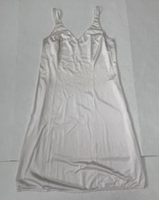 Vintage Sears Ivory Full Slip Nightgown Lace Trim Made In USA Size 36