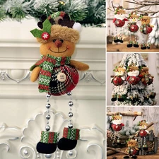 Long Leg Plaid Elk Doll Christmas Tree Hanging Ornaments Xmas Tree Decor Gift