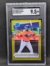 2020 Donruss Optic Yordan Alvarez Rookie GOLD PRIZM /10 SGC 9.5 RC