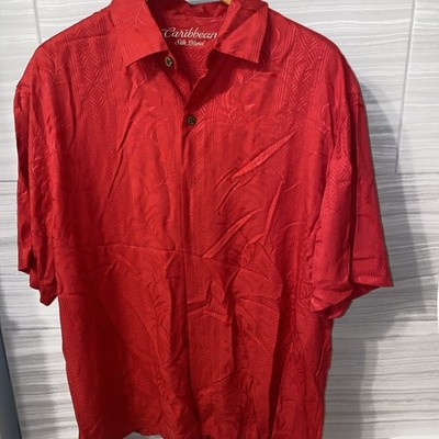 open lace back dress Nawab Red Embroidered Men's Silk Shirt