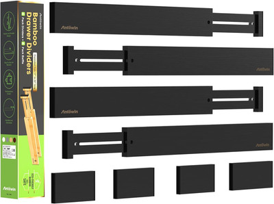 Bamboo Drawer Dividers Organizers, Expandable Drawer Separators Splitter,17-22 I
