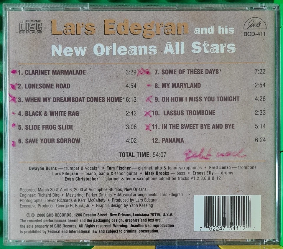 Lars Edegran and his New Orleans All Stars - GHB - CD - Bild 2 von 4