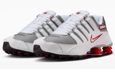 Nike Shox NZ 378341 104 Sneakers Men's White Sport Red Running