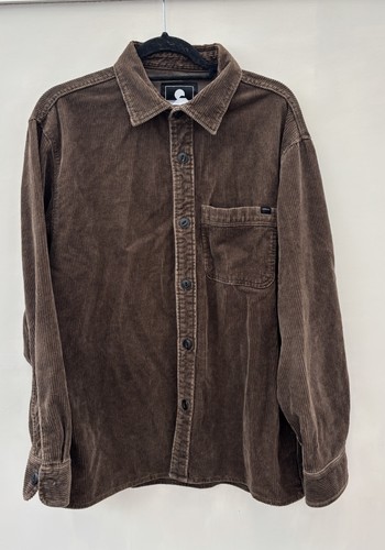 Camisa para hombre EDWIN marrón pana "ANDER" talla M PVP £170 usada una vez - Imagen 2 de 6