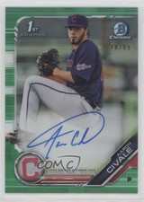 2019 Bowman Chrome Prospect Green Refractor 78/99 Aaron Civale #CPA-AC Auto 5j0