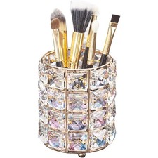 LUGUNU Makeup Brush Holder Organizer Crystal Vanity Decor Bling Personalized ...