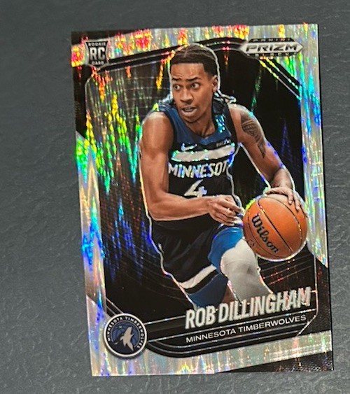 2024-25 Panini Prizm Black , Rob Dillingham #39 Skewed Prizm /249 (RC)